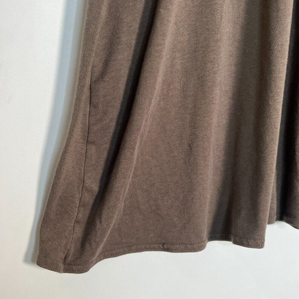 Athleta Brown Sleeveless Wrap-Style Mini Dress - Picture 4 of 10
